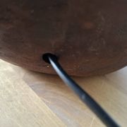 Lampe en terre cuite ancienne