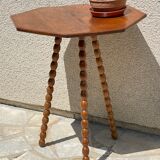 Table old legs tripod and turned wood