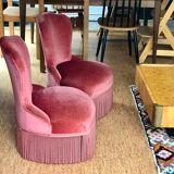 Pair of velvet armchairs