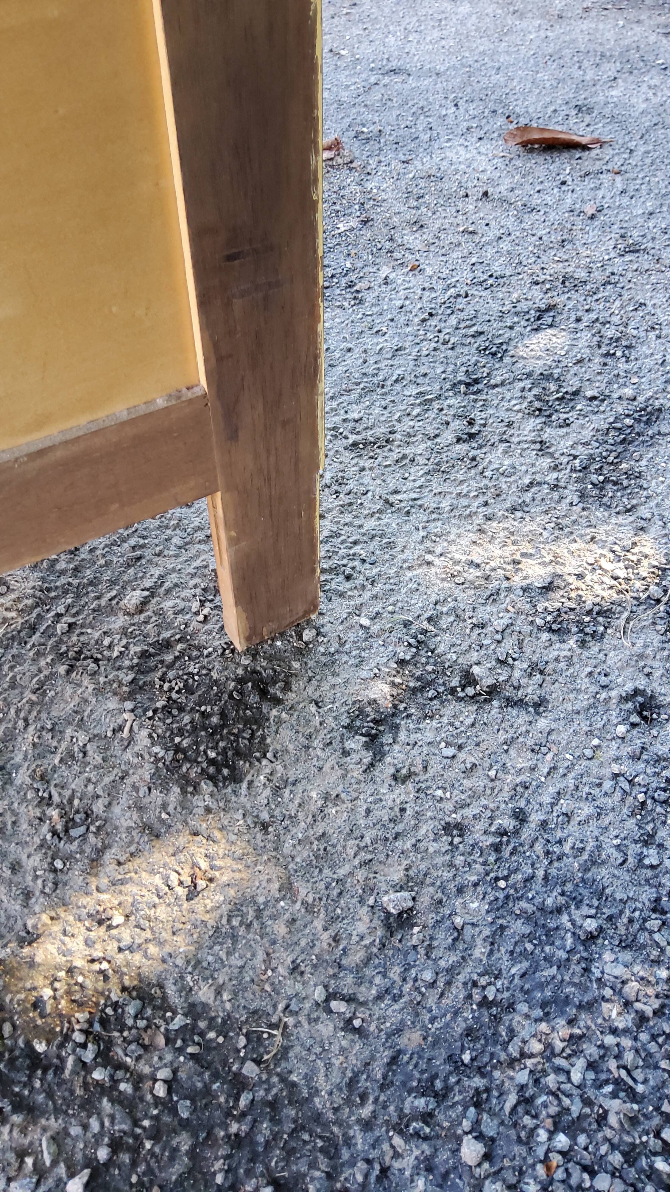 Chest of drawers of the 40s lacquered black 3 drawers