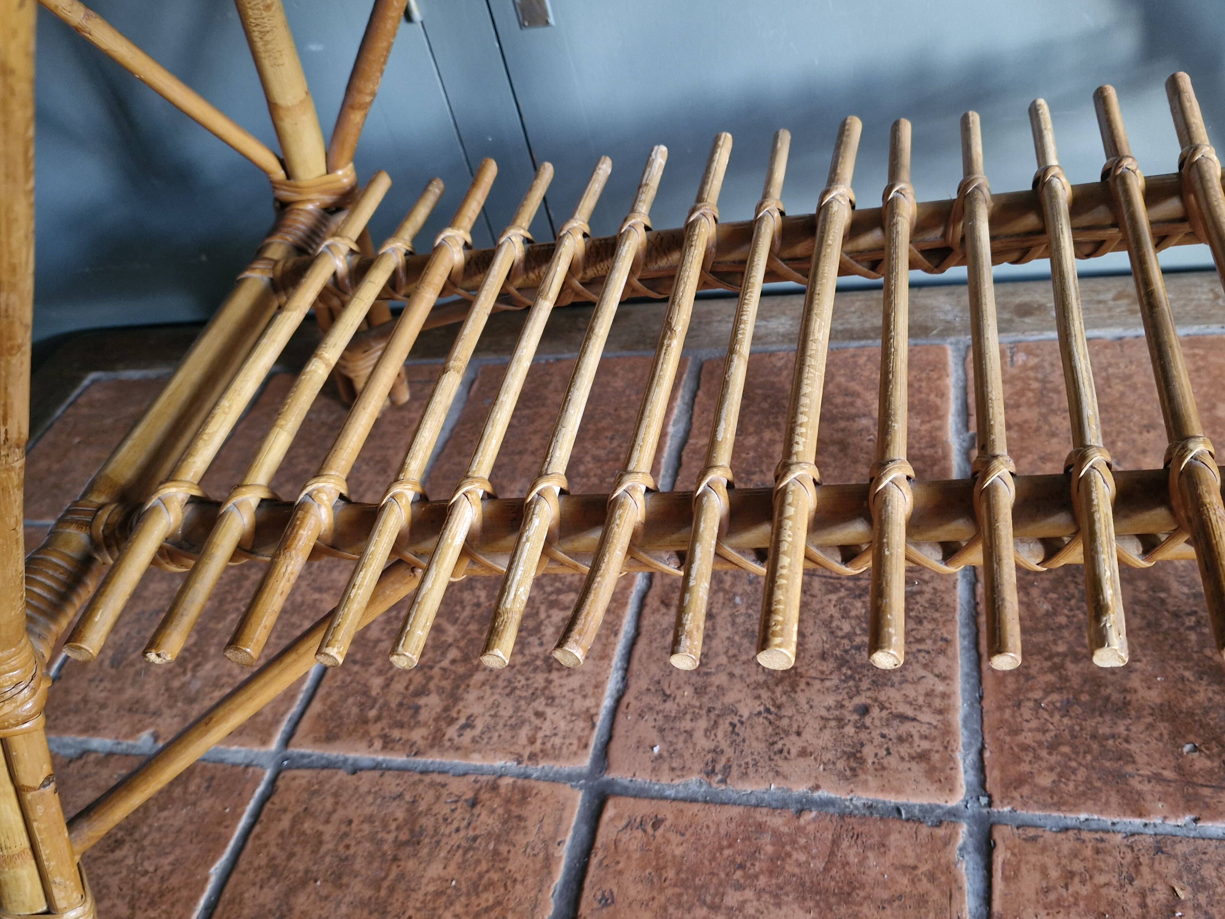 Vintage coffee table - Bamboo & Rattan - 1950s/60s