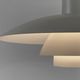 White pendant light PH 4/3 by Poul Henningsen for Louis Poulsen. Denmark 1970s
