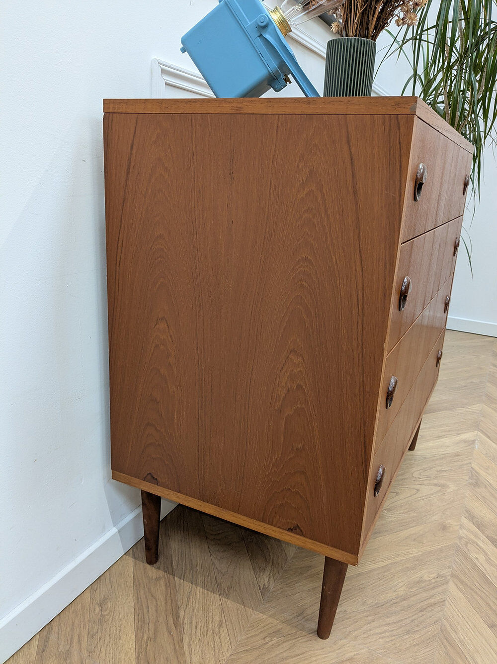 Vintage Scandinavian teak chest of drawers