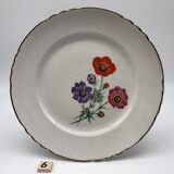 6 Flat porcelain plates "Moulin des Loups" Beaulieu model