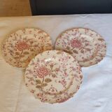 3 English plates by Johnson Bros