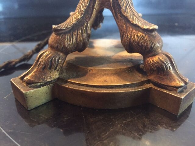 19th century bronze lamp