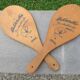 Pair of wooden "la cancha" snowshoes, Basque Country, Peleton, 1960