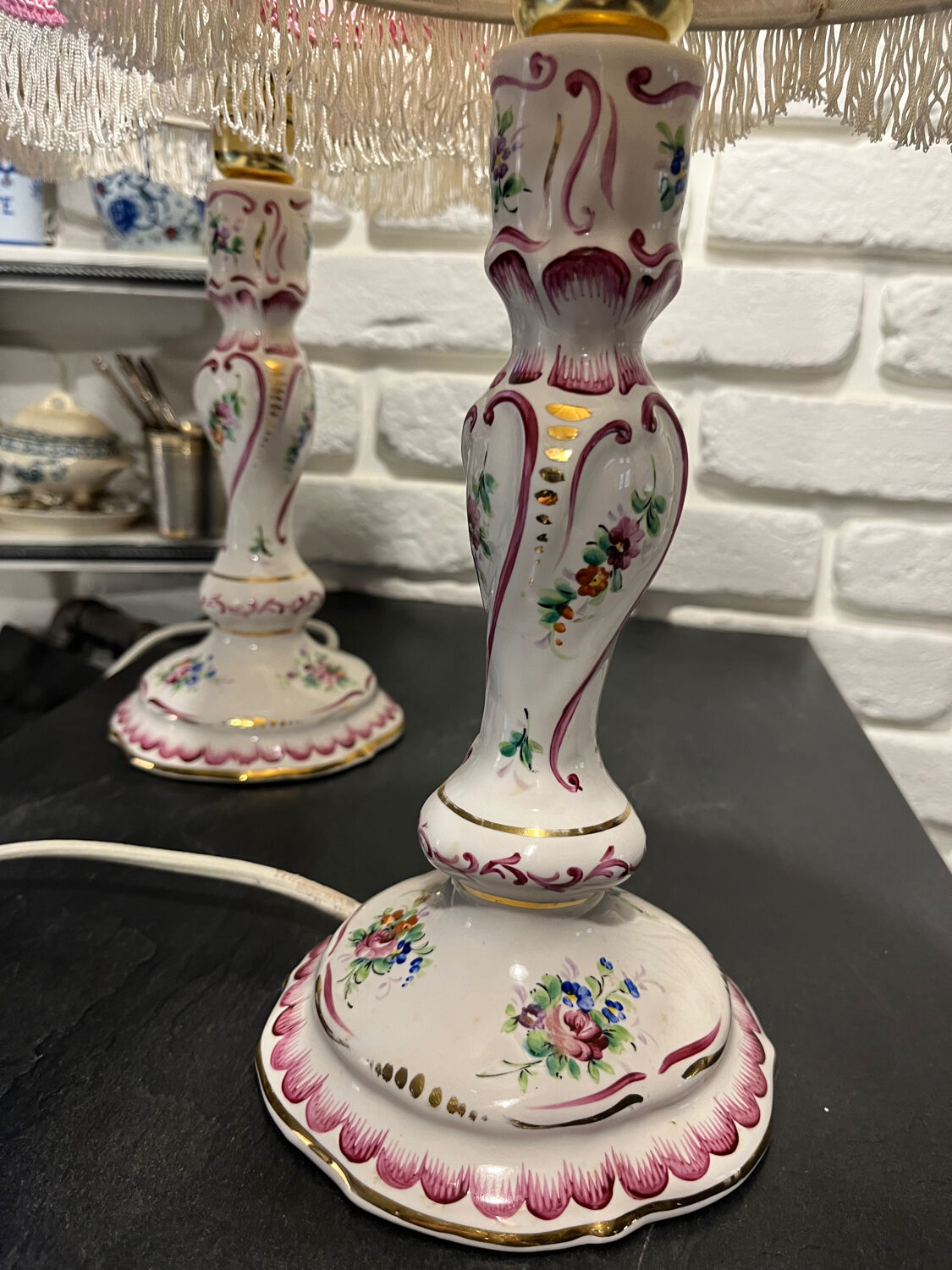 Pair of Clamecy lamps