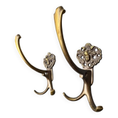 2 patères en bronze Art Nouveau