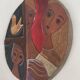 Ceramic wall decoration, 1950s-60s.