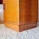 Art Deco pair of bedside tables in light oak by A. Gardner & Son