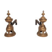 Pair of gold bronze channels