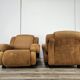 Pair of 1970s fabric armchairs