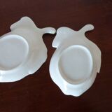 Set of two white ceramic ramekins