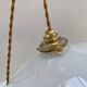 Pair of vintage white opaline pendant lights