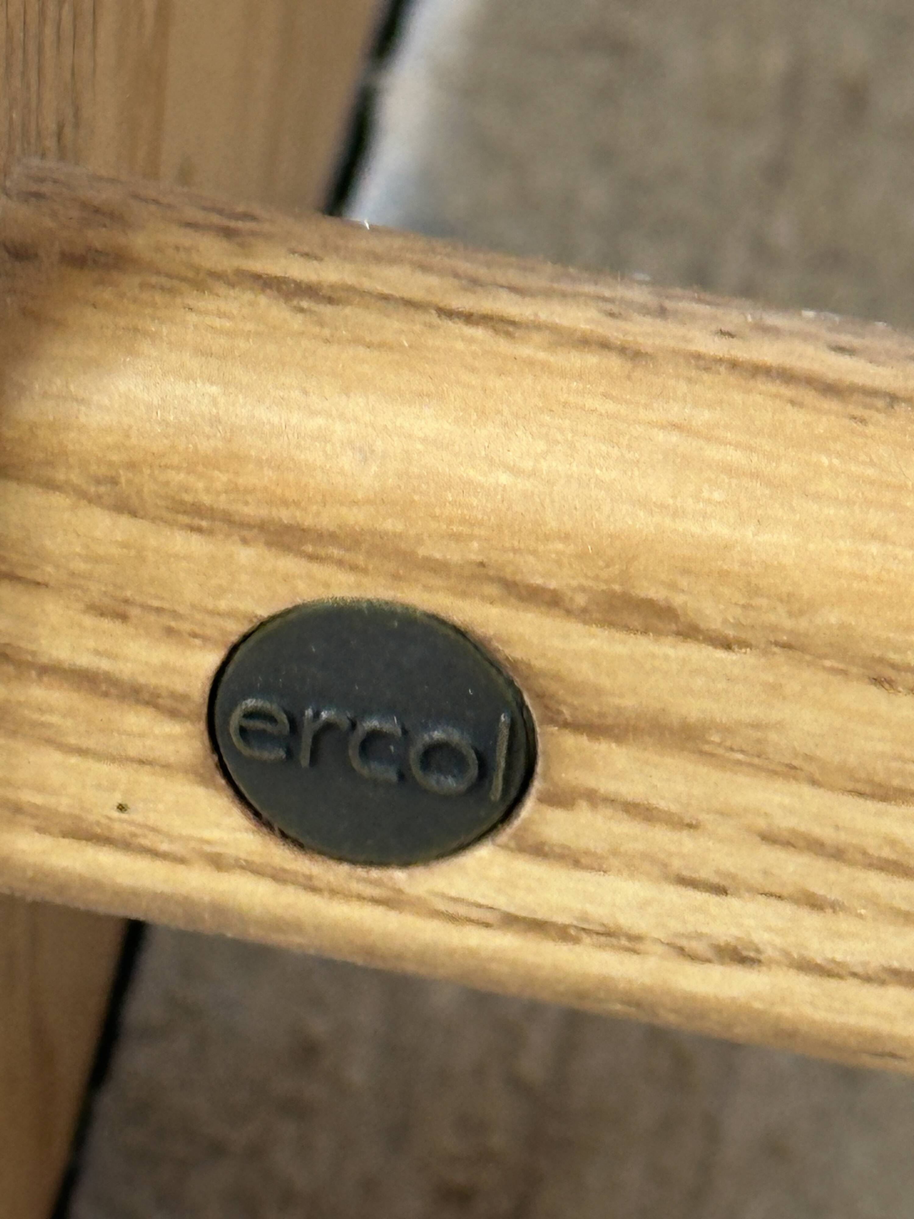 Vintage Ercol nesting tables in solid elm from the 1980s.