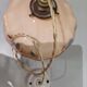 Suspension in pink opaline painted art deco