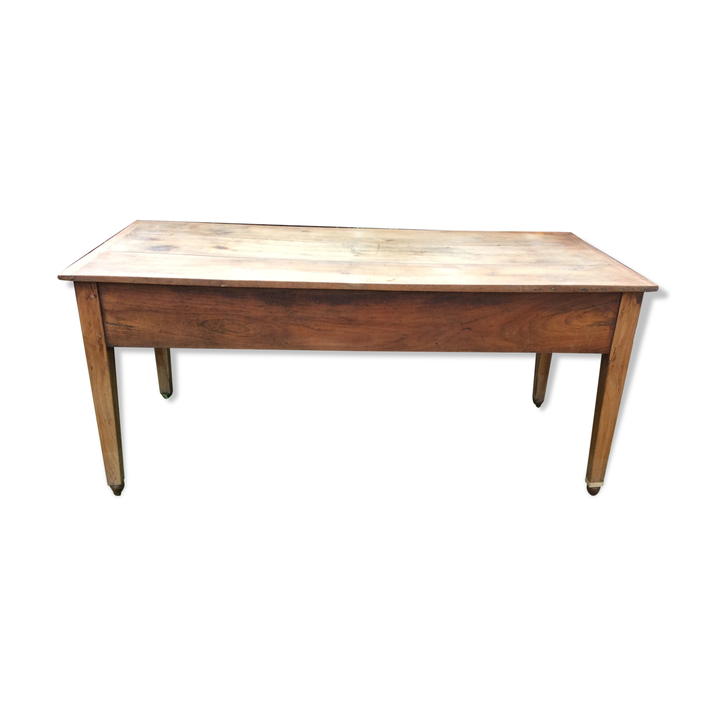 Farm table in cherry tree of the country of Redon with spindle feet.