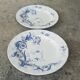 Set of 2 plates in Iron Earth Gien model Rinceaux