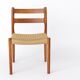 Lot de 6 chaises de salle à manger en teck Niels Otto Moller, modèle 84, 1976 – Cordon renouvelé