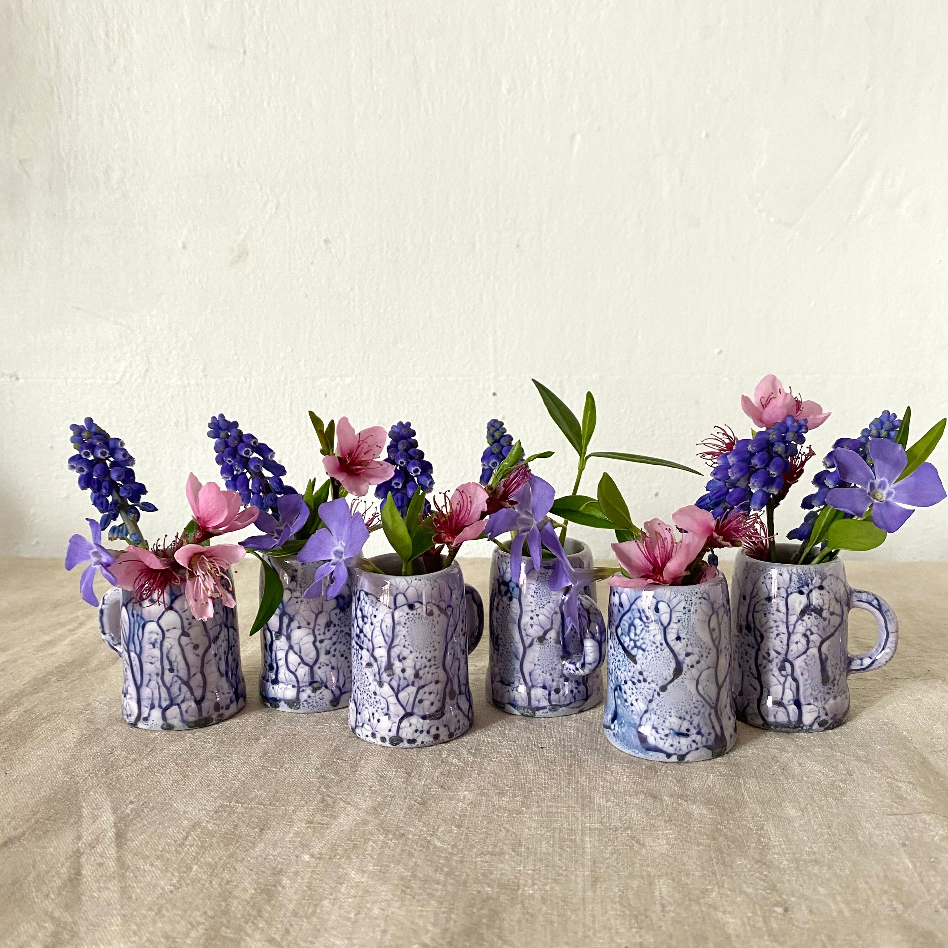 Marbled ceramic mugs