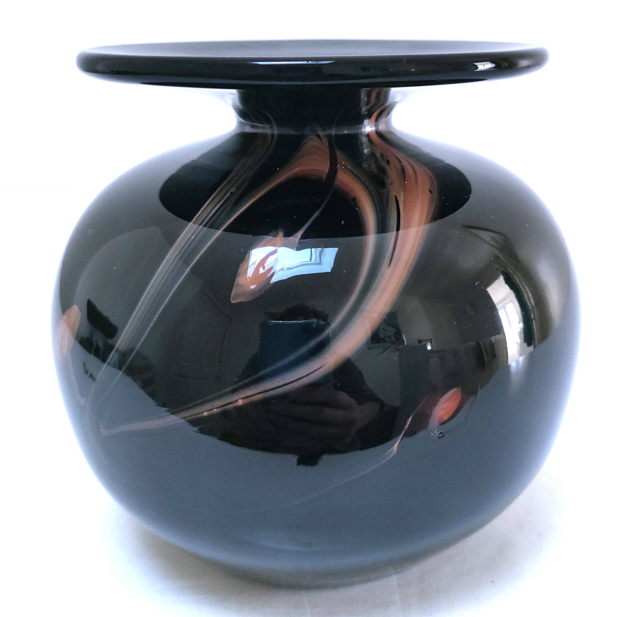 Bob le Bleis ball vase Moorish glassware Old glass paste