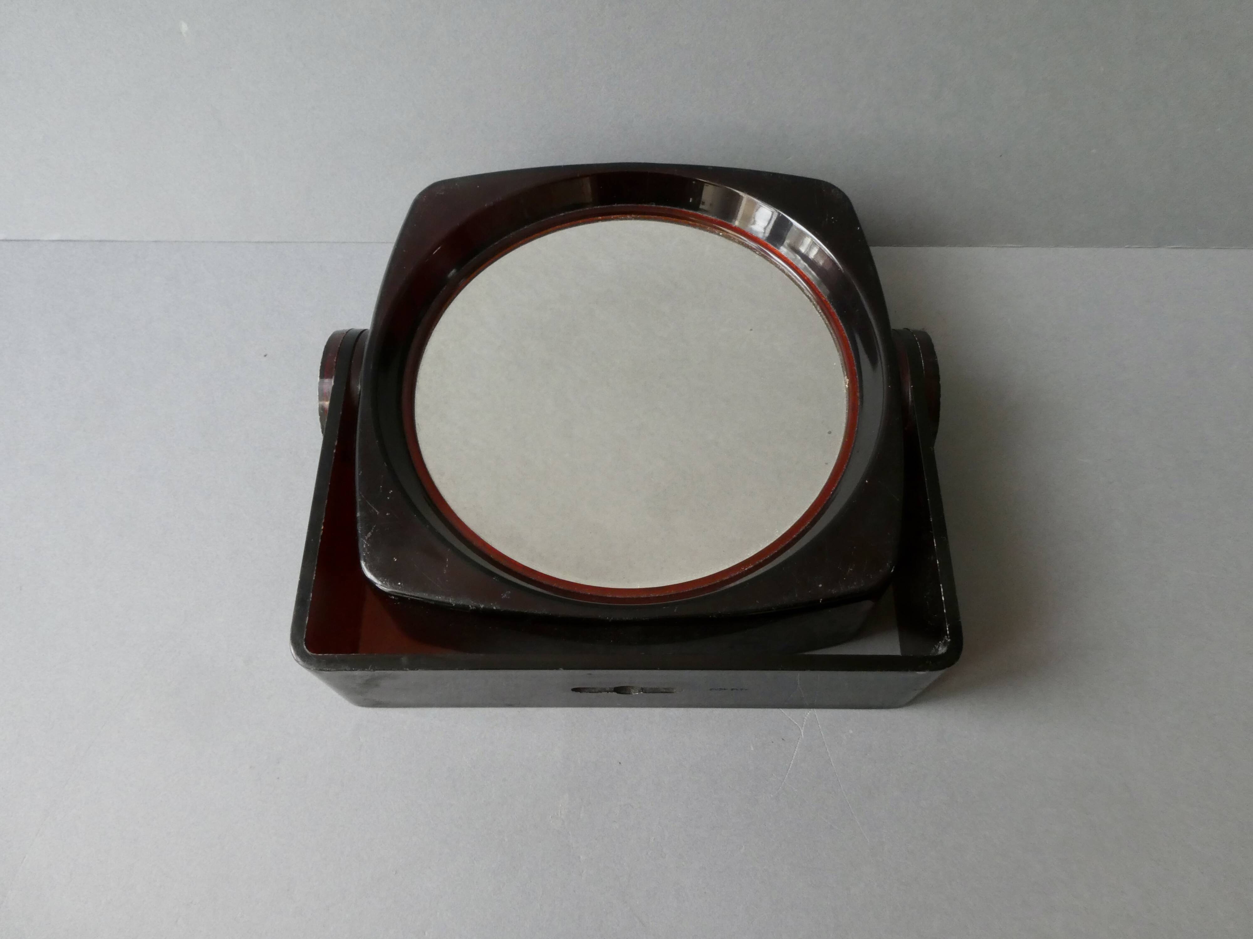 Lucite magnifying mirror from the 70s