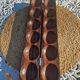 Jeu Awalé africain vintage en bois avec ses 48 graines