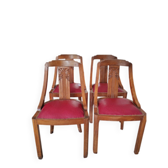 Chaises gondole style Art Déco anciennes