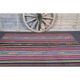 Vintage Turkish Hand-Knotted Wool Cotton Pink Kilim Area Rug 170x245