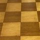 Chess set with wooden board and pieces