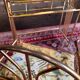 Dressing table and matching psyche in gold metal and glass 70