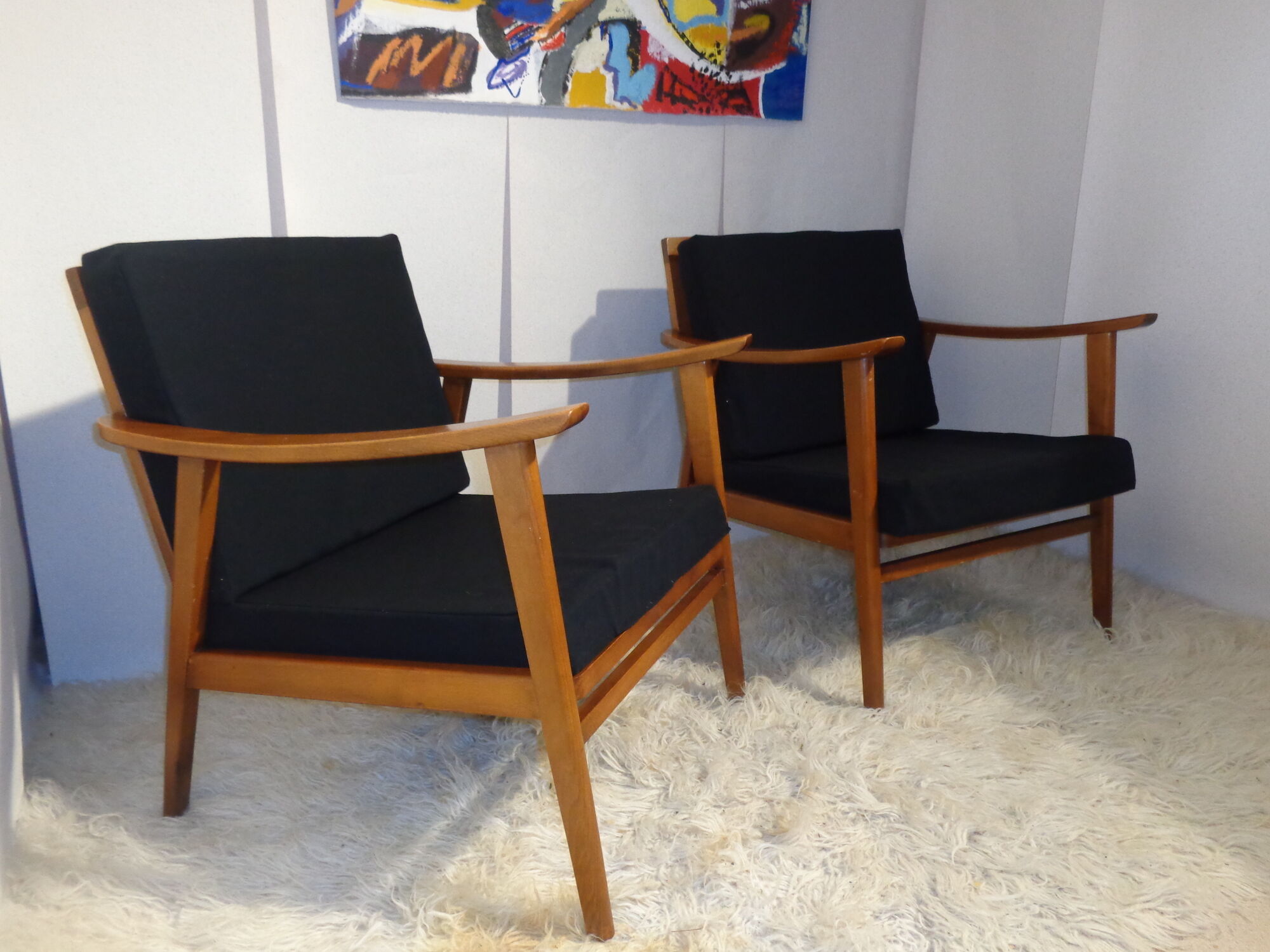 Pair of armchairs scandinavian of the 1960s