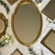 Vintage gold wooden mirror