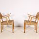 Pair of Karl Schrøder Model 1570 Lounge Chairs, Fritz Hansen, 1930s