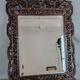 Ancien miroir cadre bois sculpté de dragons Chine, Vietnam 73x57 cm