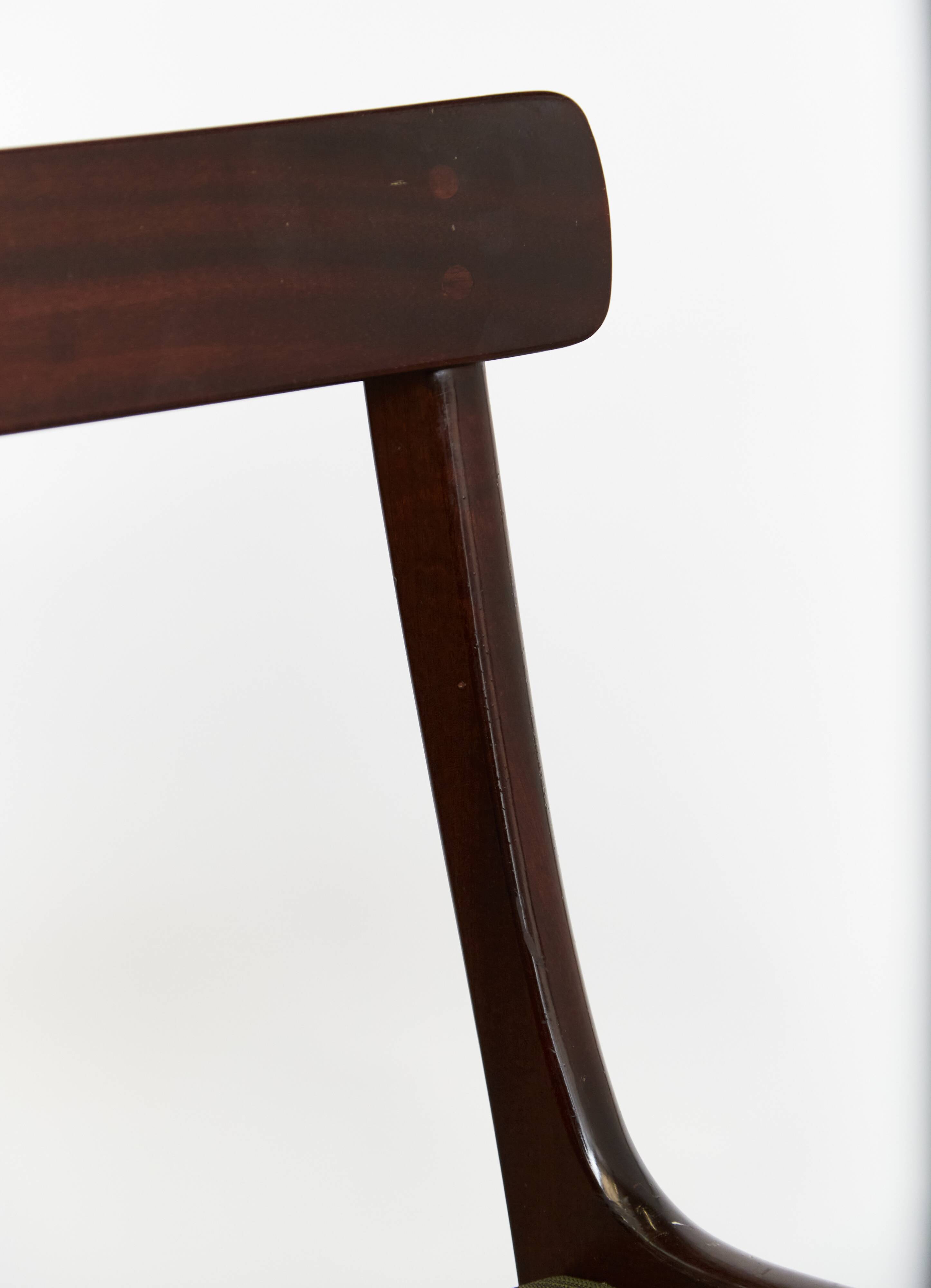 Chaise par Ole Wanscher en acajou pour Poul Jeppesens, Rungsted 1950