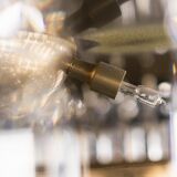 Chandelier 6 lights metal brass 70