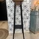 Wood and marble stool