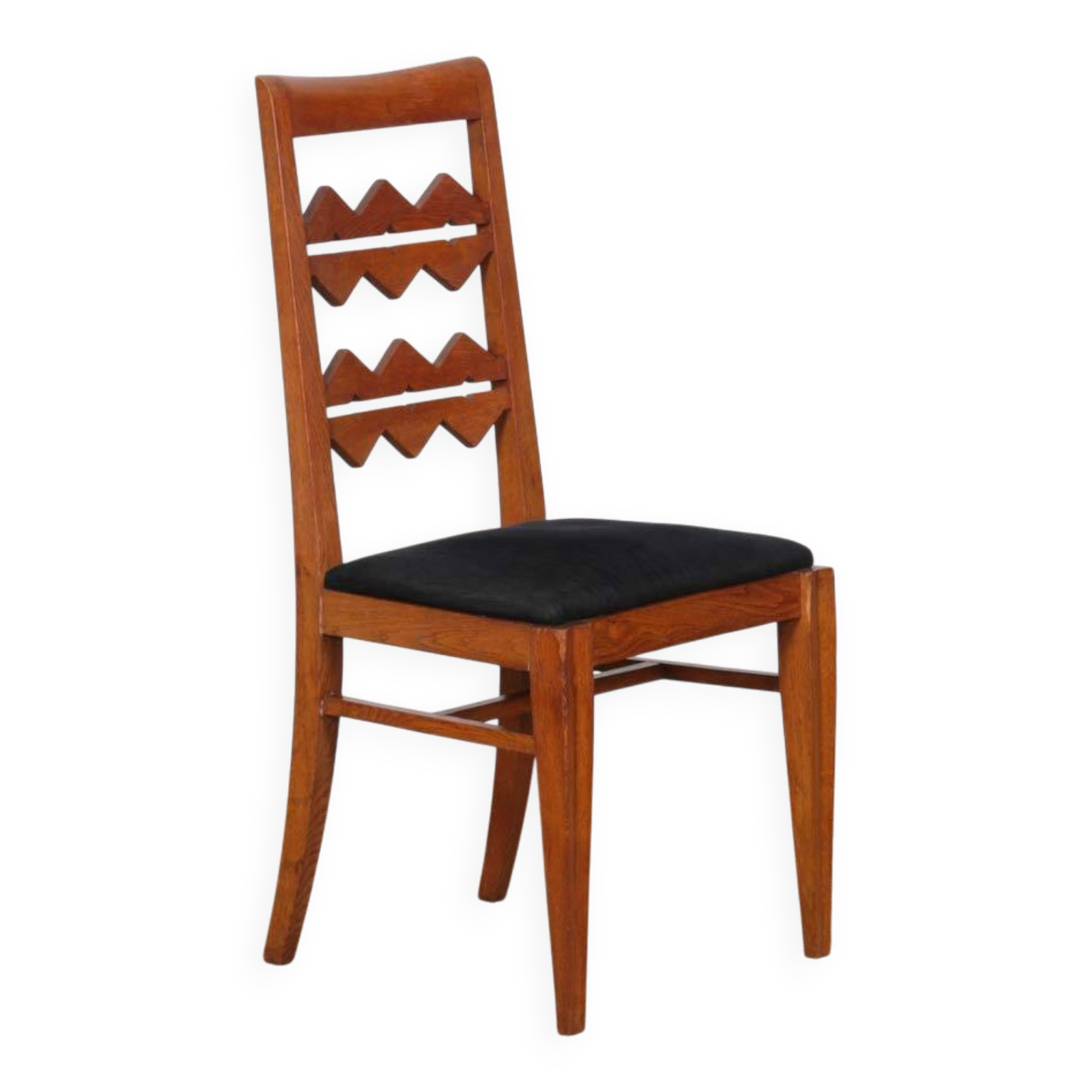 Solid oak chair, French craftsmanship from the 1950s.
