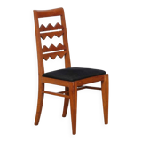 Solid oak chair, French craftsmanship from the 1950s.
