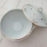 Serving dishes and soup bowl in luxury porcelain of the compagnie nationale