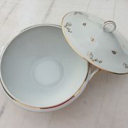 Serving dishes and soup bowl in luxury porcelain of the compagnie nationale