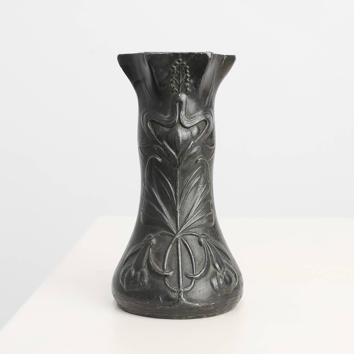 Art Nouveau Pewter Vase attr. to W. Renewerf, The Netherlands ca. 1900