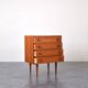 Commode danoise en teck du milieu du siècle de Domino Mobler, années 1960.