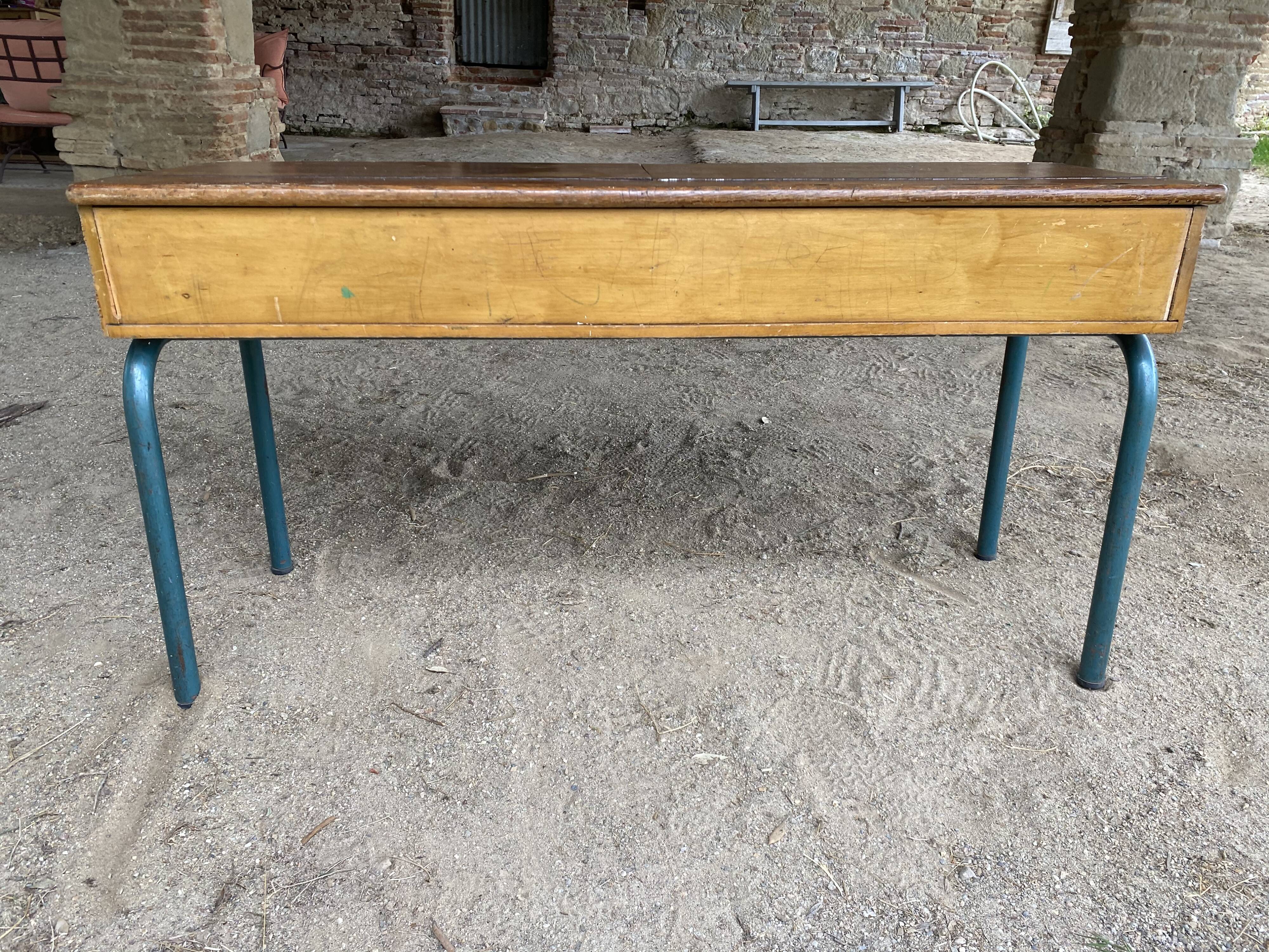 Double desk school desk Stella - French manufacturing (Tarn)