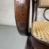 Rocking chair Chair in wood and Cannage from the 70s