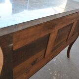 Commode de style Louis XV marbre brèche bronze doré XIXème