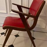 Vintage compass foot desk and armchair