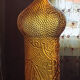 Amber glass decanter